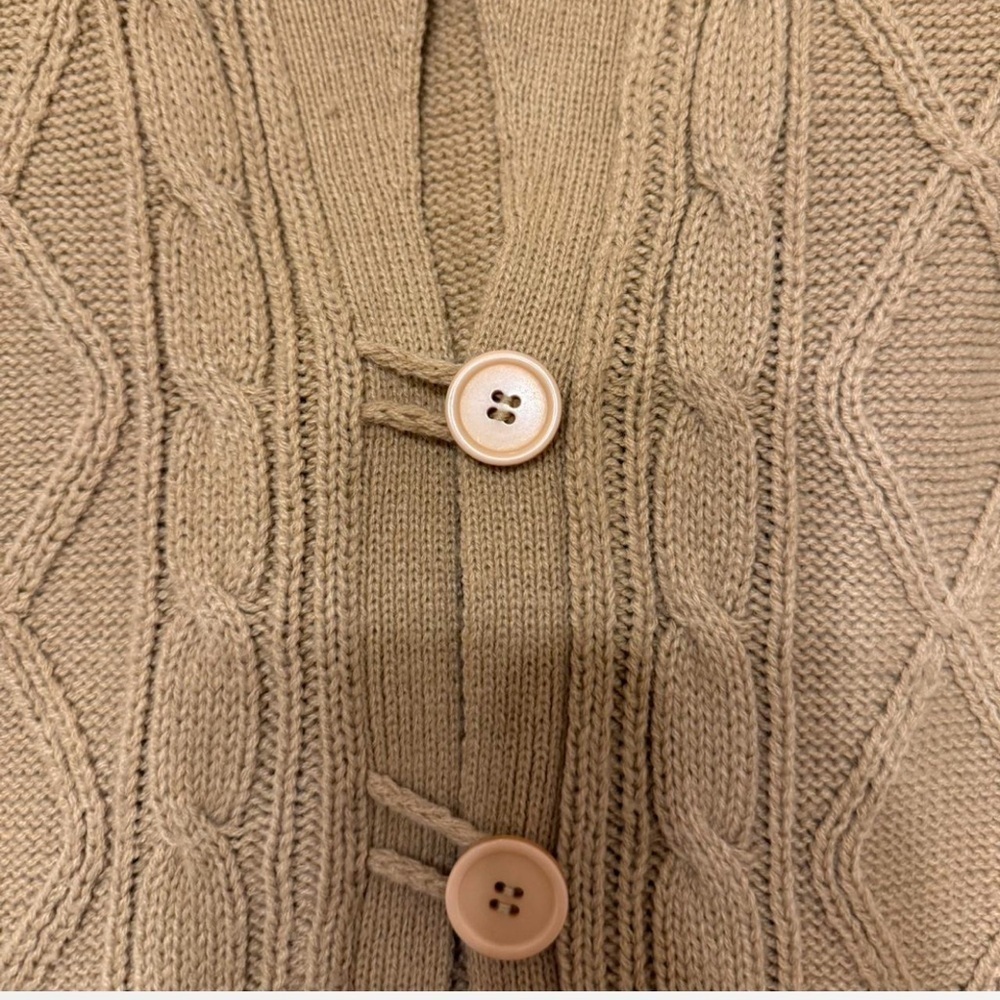 DeRotchild Tan Sweater Coat Vintage - Picture 4 of 4